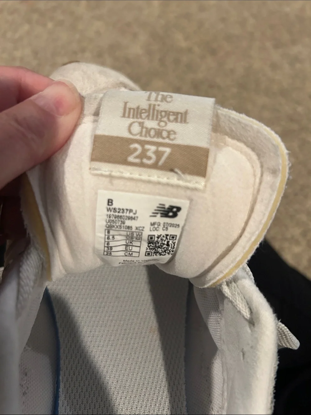 Women’s New Balance White Leopard-Print Casual Sneakers
